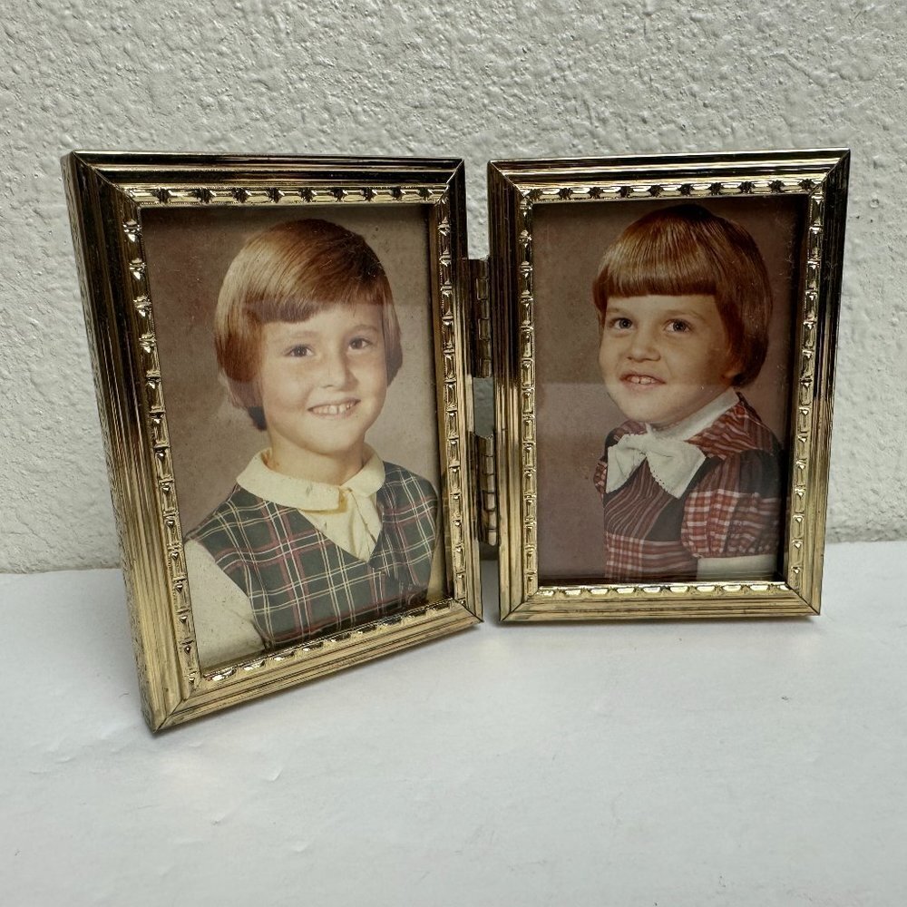 Vintage Retro Gold Frame Double Filigree